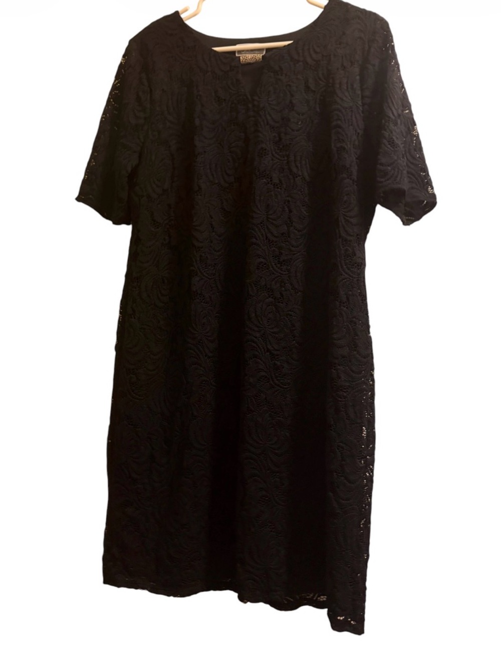 JM Collection Black Lace Midi Dress